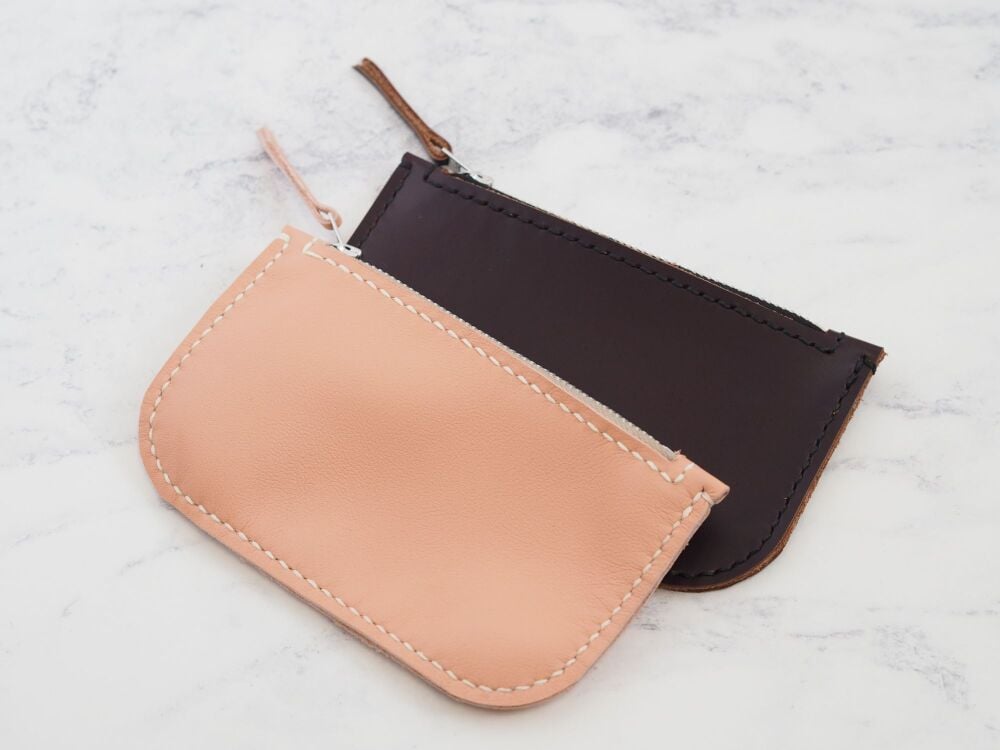 Leather Zip Purse - Multiple Colours - SUPER SECONDS