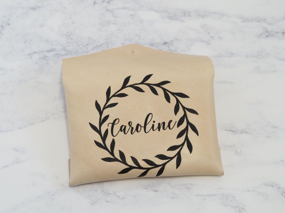 Caroline - Personalised Minimalist Leather Folded Pouches - SUPER SECONDS