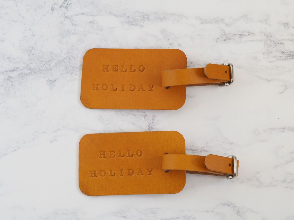 Leather Luggage Tag - Single Sided - SUPER SECONDS