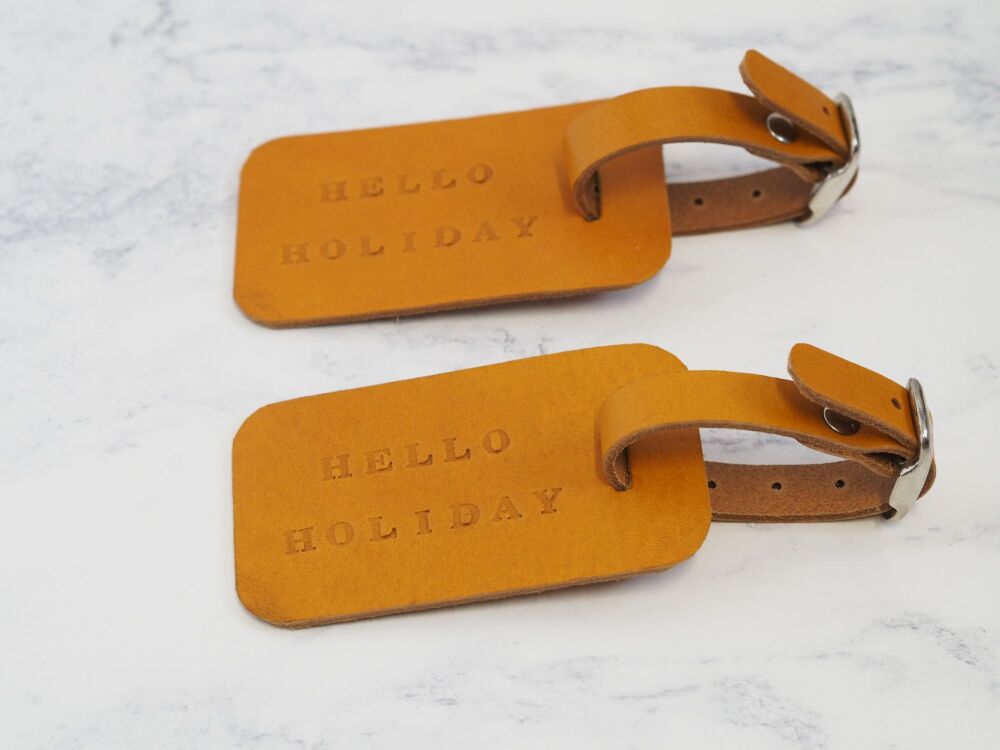 Leather Luggage Tag - Single Sided - SUPER SECONDS