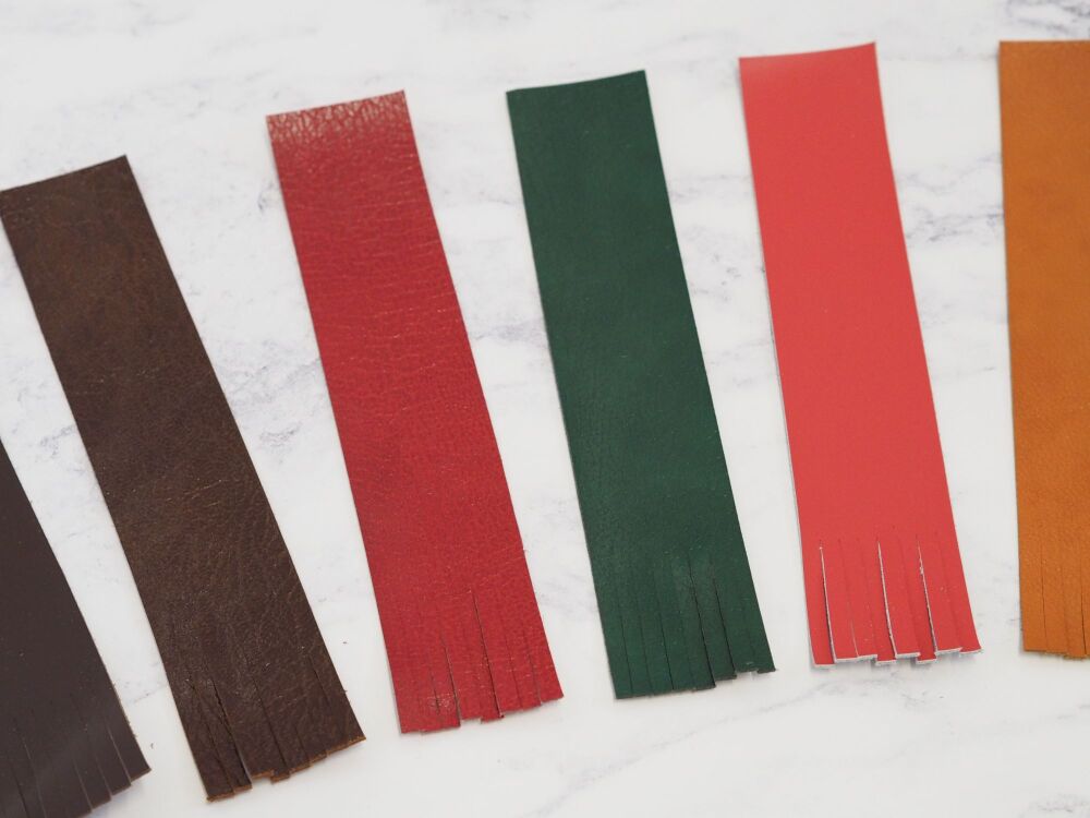 Handmade Leather Bookmarks - Multiple Colours - SUPER SECONDS