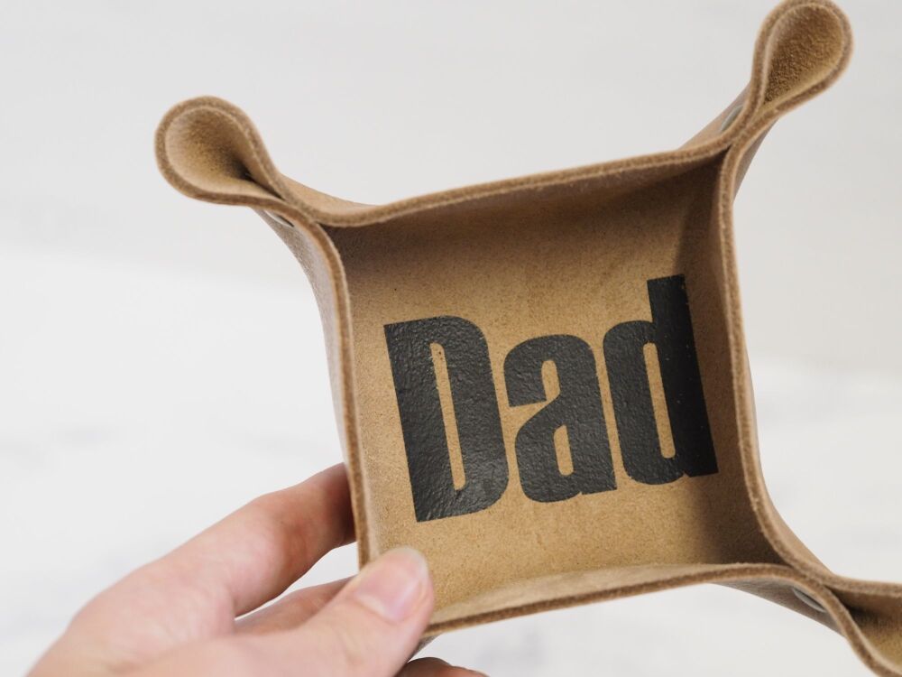 Leather Mini Coin Trays - DAD - SUPER SECONDS