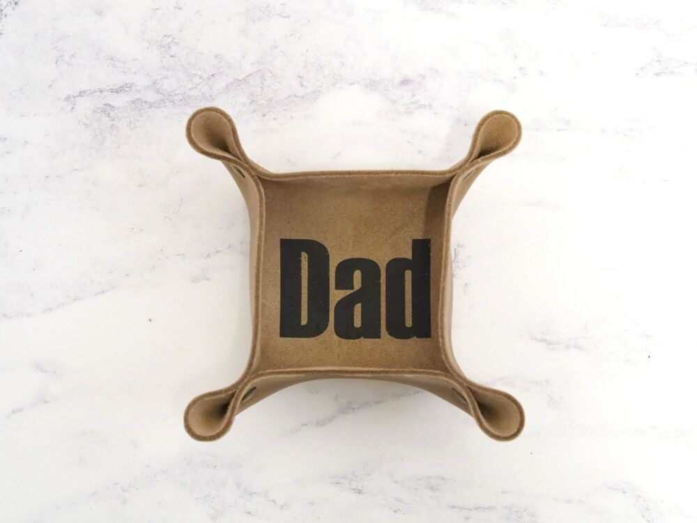 Leather Mini Coin Trays - DAD - SUPER SECONDS