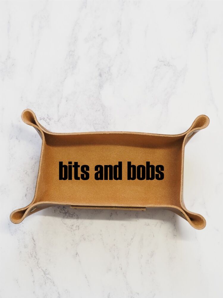 Small Rectangle Leather Coin Tray with Bold Vinyl - MADE TO ORDER