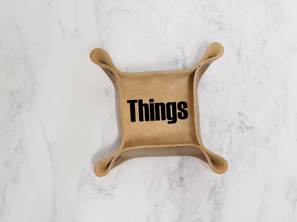 Leather Mini Coin Trays - Bold Vinyl - Multiple Designs - SUPER SECONDS - Made to Order