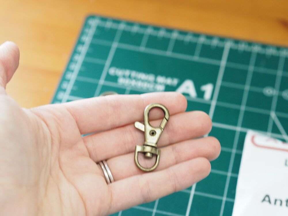 Silver and Antique Coloured Lobster clasps 37mm - Packs of 10