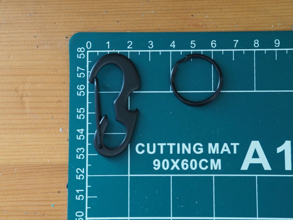 Black carabiner clips with bottle opener feature - pack of 10