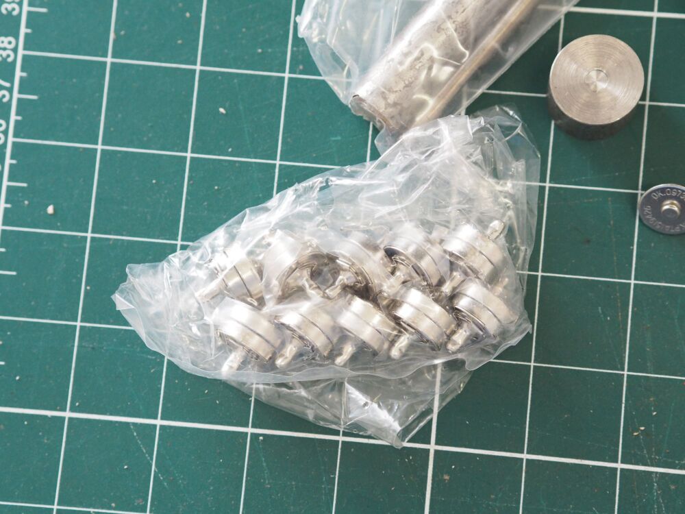 14mm magnet snaps rivets plus setting tools - pack of 20