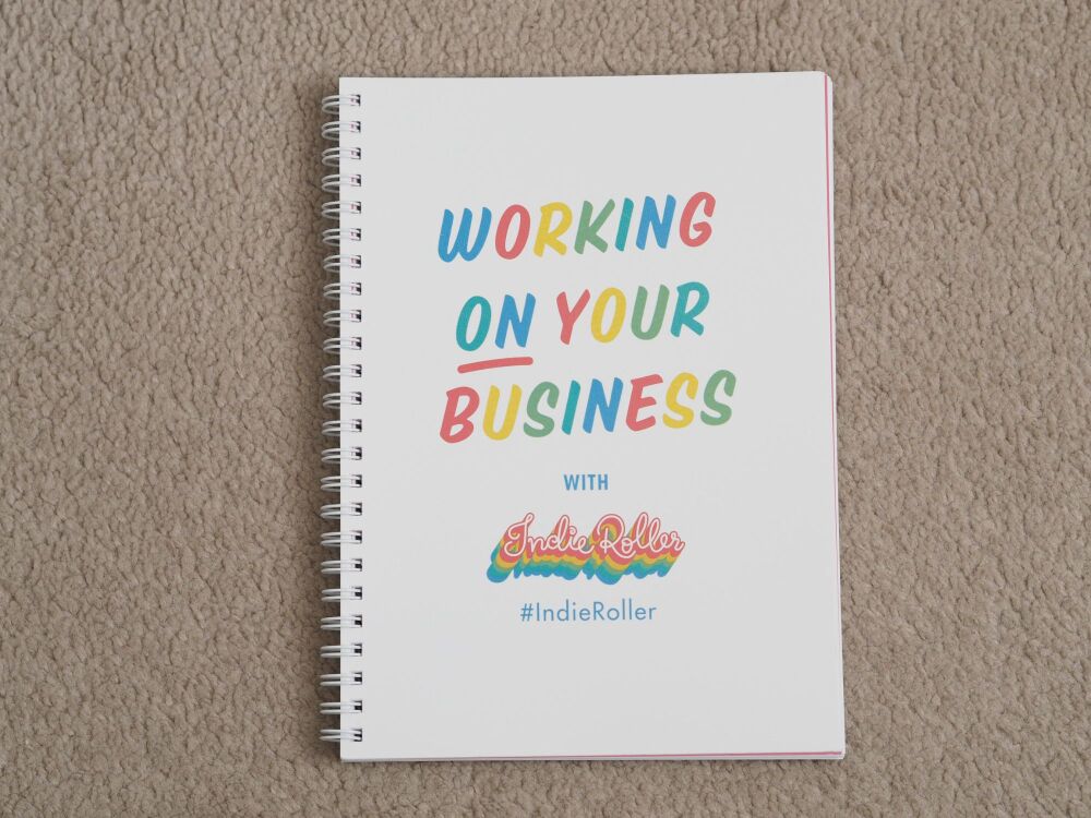 Indie roller working on your business - workbook planner