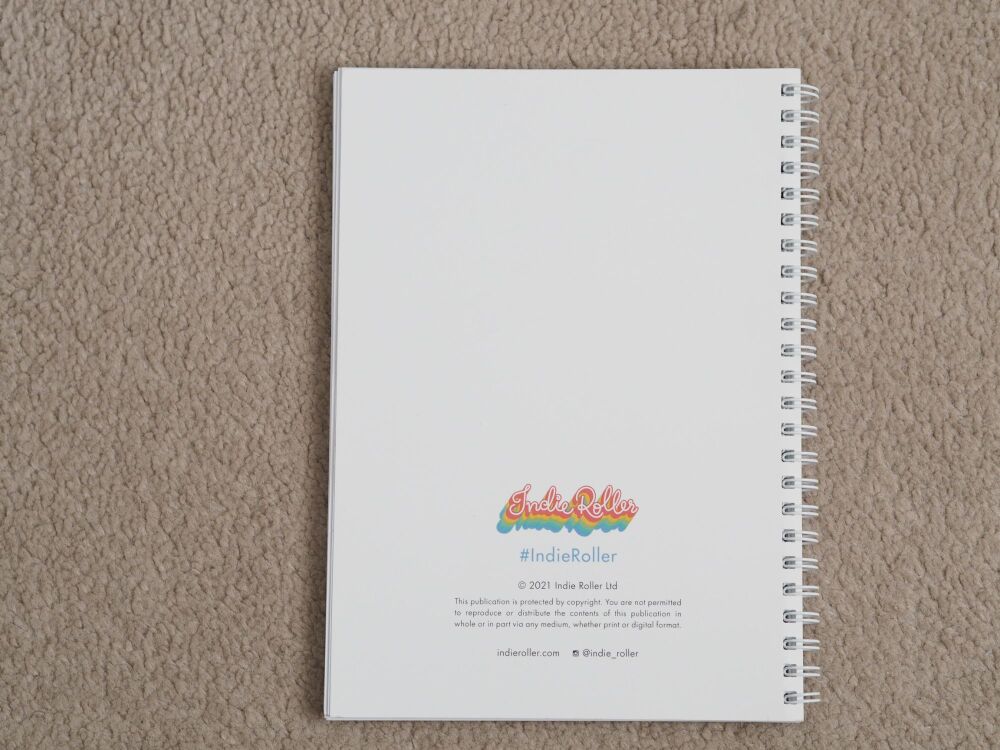 Indie roller working on your business - workbook planner