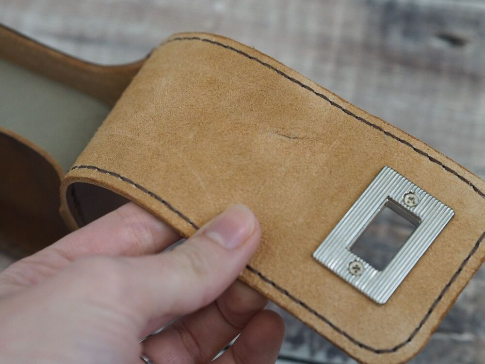 Personalised Leather Watch Carry Case - SECOND - Hand Dyed Tan Brown