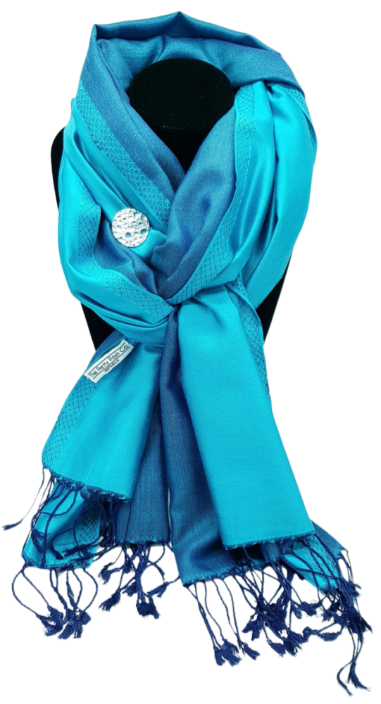 Silken Kingfisher Blue and Navy Reversible