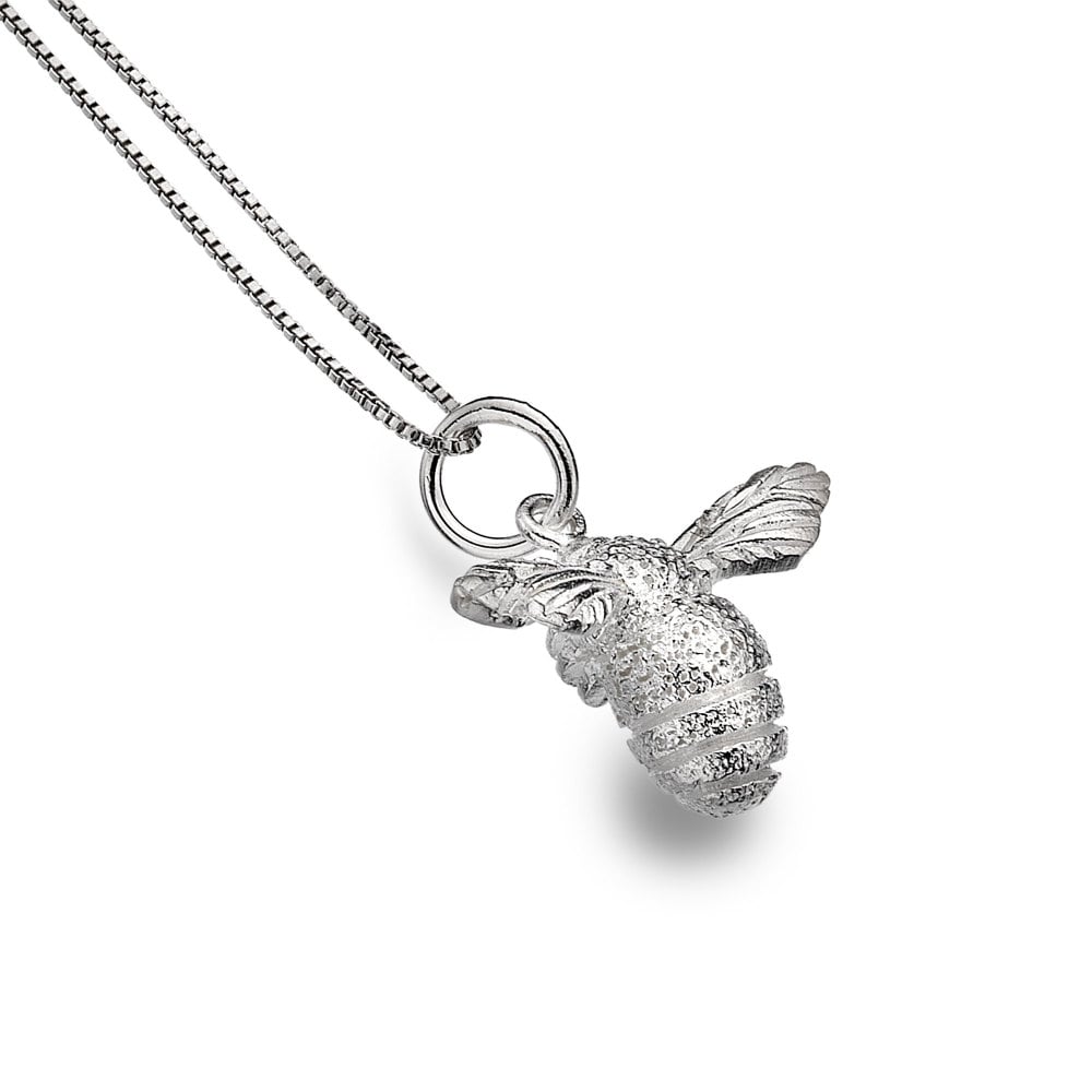 Solid Silver Bumblebee Necklace