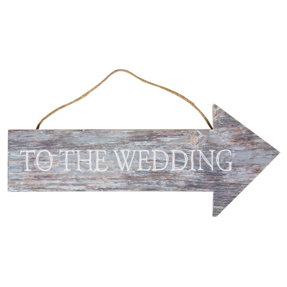 To The Wedding Arrow Sign