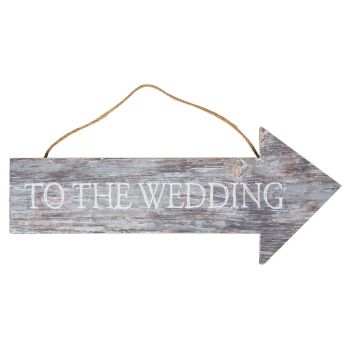 ''To The Wedding' Arrow Sign