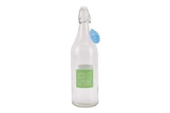 'When Life Gives You Lemons..' Refillable Glass Water Bottle