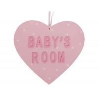 Baby Girl Room Heart Plaque