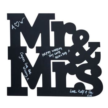 Ginger Ray Chalkboard Mr and Mrs Guestbook