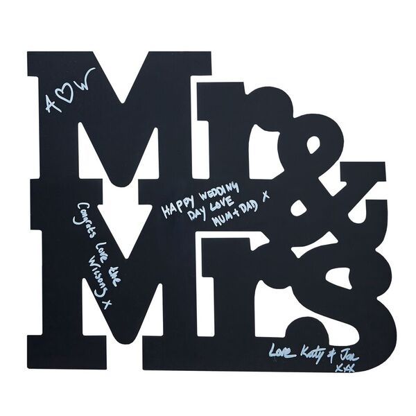 Chalkboard Mr and Mrs Guestbook