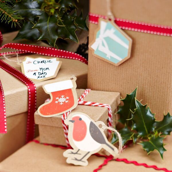 Vintage Inspired Christmas Assorted Tags - Pack of 12