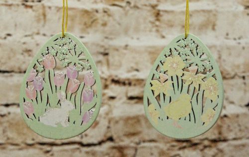 Gisela Graham Pastel Garden Fretwork Egg Hanging Decoration