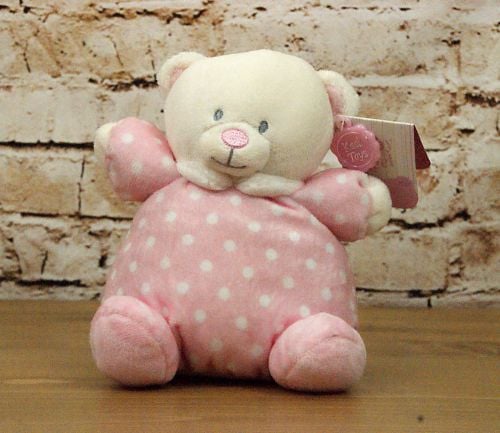 Baby Girl Pink Plush Bear with Rattle Head - Keel Toys