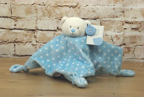 Baby Boy Blue Plush Bear Blanket - Keel Toys