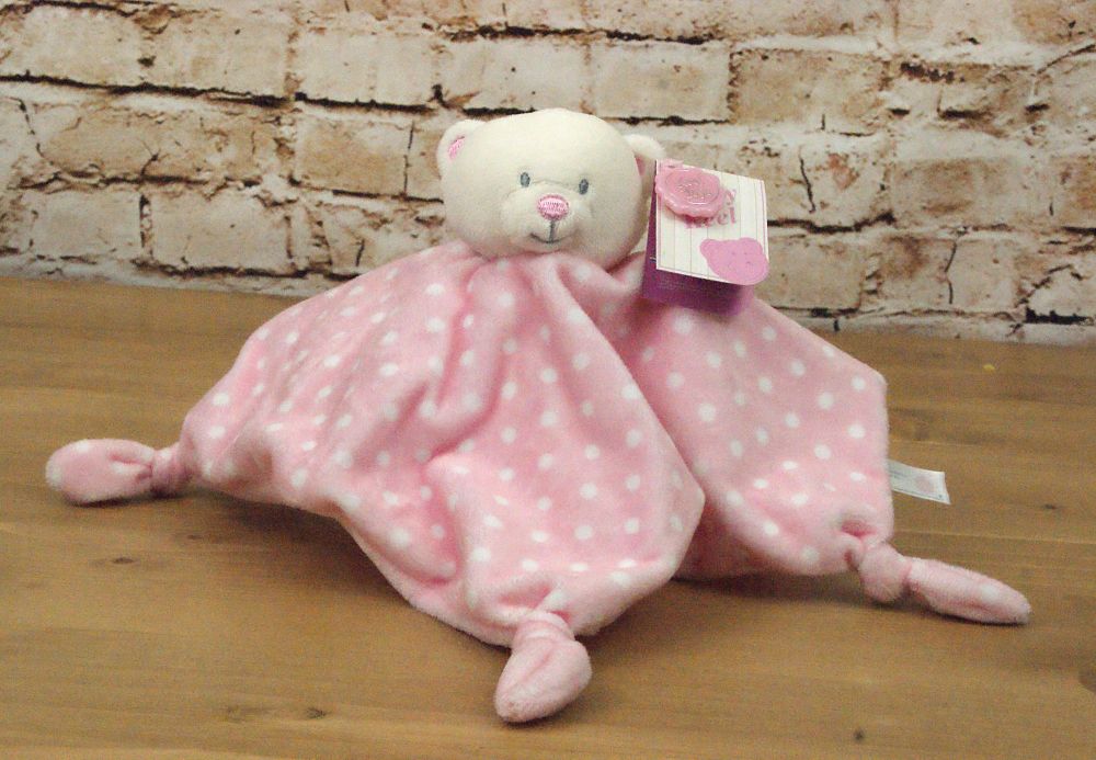 Baby Girl Pink Plush Bear Blanket - Keel Toys
