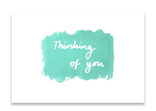 'Thinking of You' Watercolour Design Mini Card