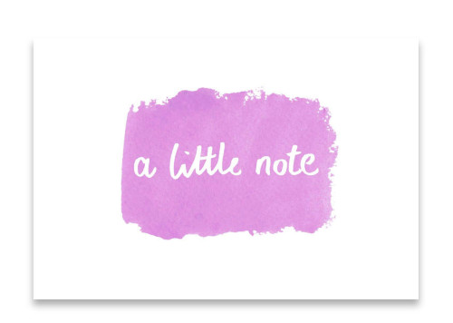 'A Little Note' Watercolour Design Mini Card