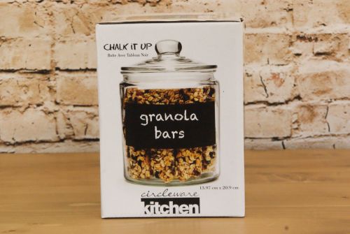 Glass Chalkboard Storage Jar