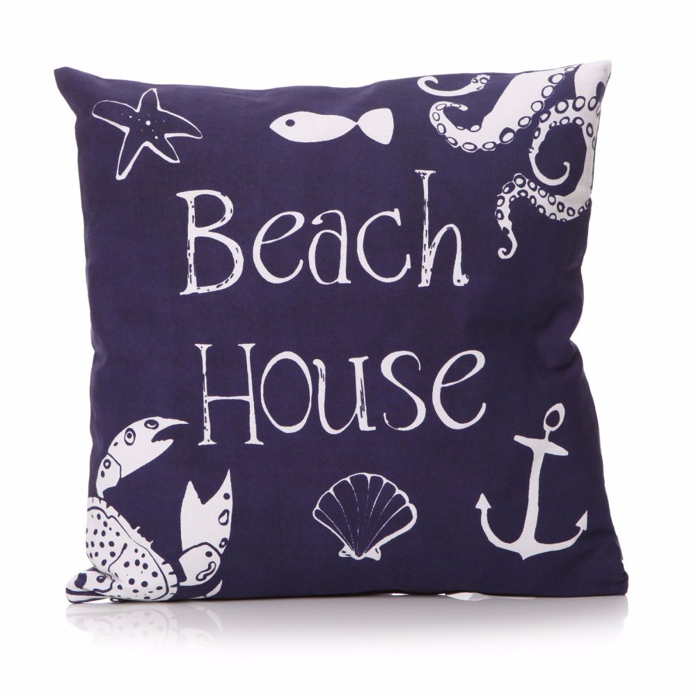 'Beach House' Motto Cushion