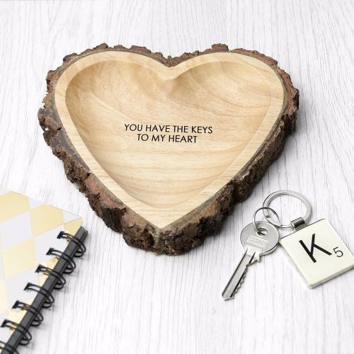 Rustic Carved Heart Dish
