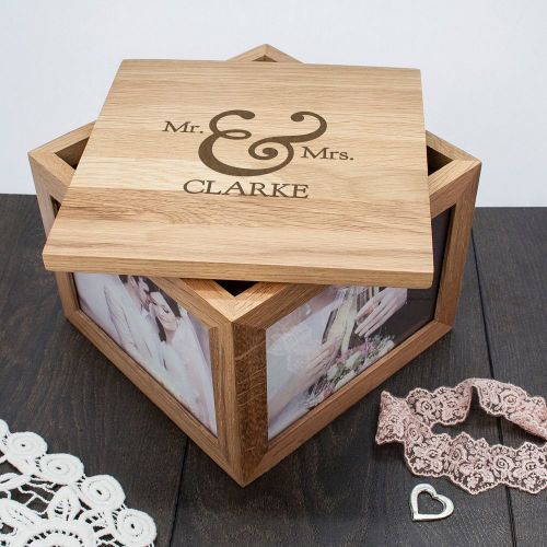 Mr and Mrs Photo Wedding Keepsake Box.