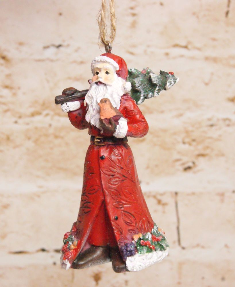Traditional Resin Santa HangingDecoration