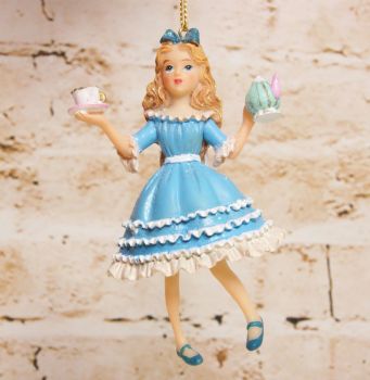 Gisela Graham Resin Alice Hanging Decoration - The Alice in Wonderland Collection