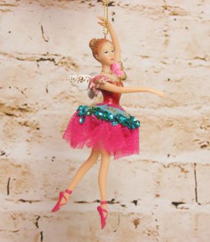 Gisela Graham Resin Sugar Plum Fairy Hanging Decoration - The Nutcracker Collection