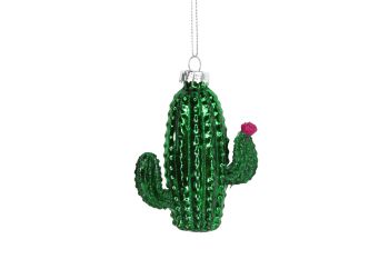 Gisela Graham Glass Cactus Decoration