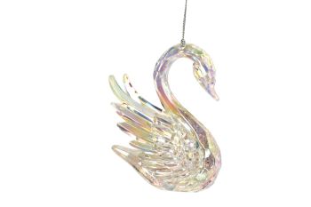 Gisela Graham Iridescent Acrylic Swan Decoration