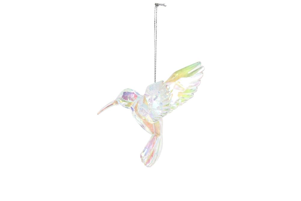 Acrylic Hummingbird Decoration -Iridescent Rainbow