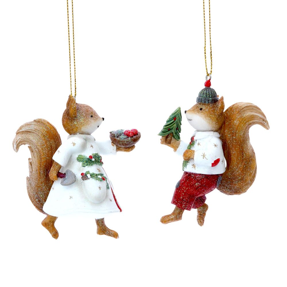 Gisela Graham Mr and Mrs Squirrel Decoration