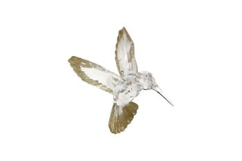 Gisela Graham Gold Glitter Edged Hummingbird Decoration