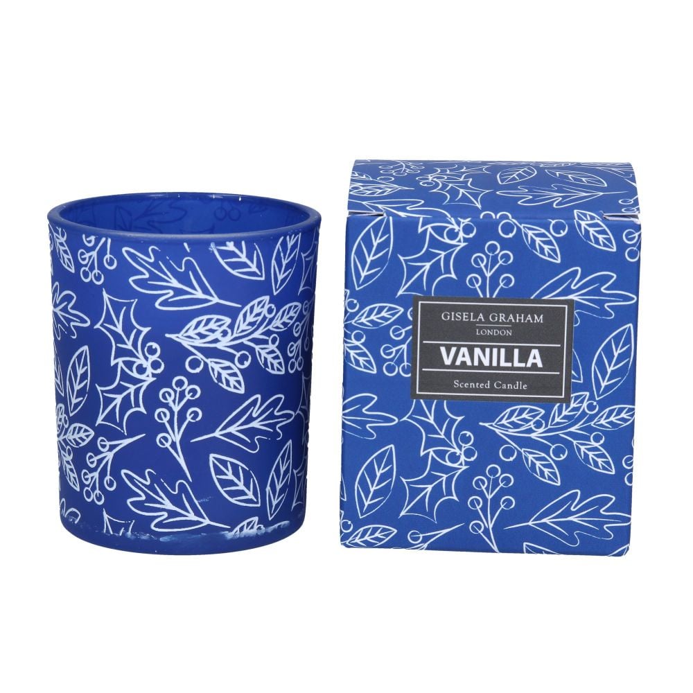 Gisela Graham Holly Print Vanilla Scented Candle