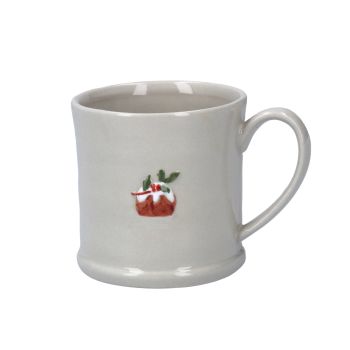 Gisela Graham Ceramic Mini Mug with Pudding Design