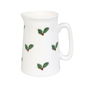 Sophie Allport Holly and Berry Bone China Jug - Small