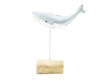 Silver Whale Ornament