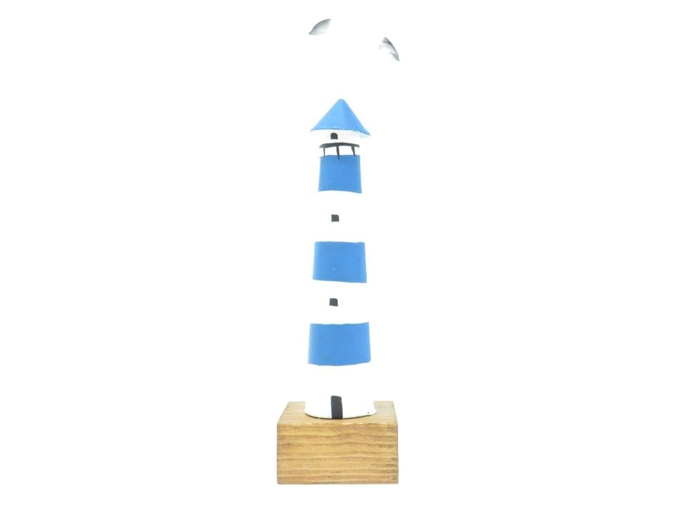 Shoeless Joe Blue and White Mini Lighthouse Ornament
