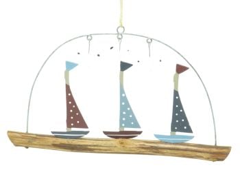 Spotted Yachts Metal and Wooden Hanging Sign