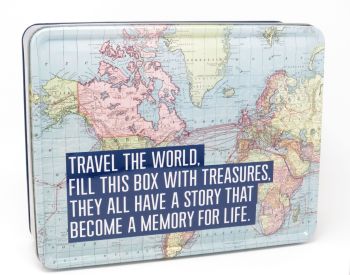 'Travel the World' Metal Tin