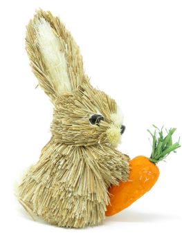 Bristle Rabbit with Carrot Ornament
